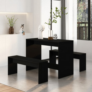 Set mobilier de bucătărie, 3 piese, negru, PAL - V809477V - Img 3