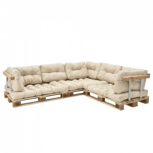 Set perne decorative mobilier paleti, 11 perne bej - P52481192 - Img 2