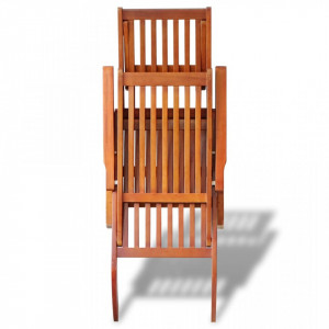 Sezlong din lemn de acacia pentru exterior cu suport pentru picioare - V41433V - Img 4