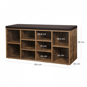 SOBAI4 - Banca, bancuta stil Industrial, 104 x 30 x 48 cm - Img 4