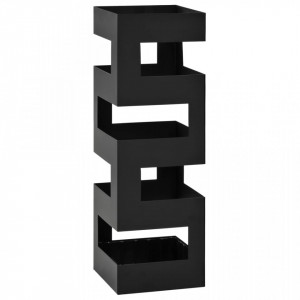 Suport de umbrele, model Tetris, otel, negru - V246794V - Img 1