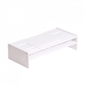 Suport monitor, bambus, alb, 52 cm - TP300681