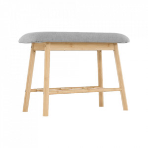 Taburet bambus maro si gri, 60x30x45 cm - TP227804 - Img 19