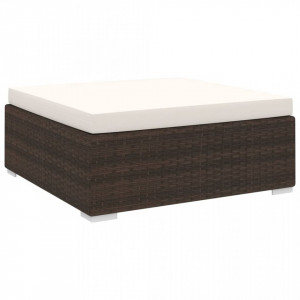 Taburet modular, 1 buc., maro, poliratan, cu perna - V46801V