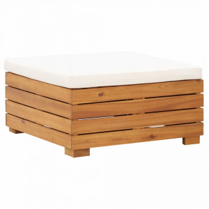 Taburet modular cu perna, 1 buc., lemn masiv de acacia - V46688V