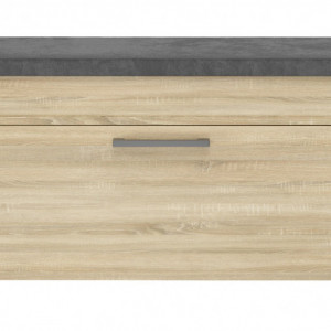 TEBAS104 - Bancuta, pantofar, 100x 35 x 49 cm, Sonoma, PAL - Img 2