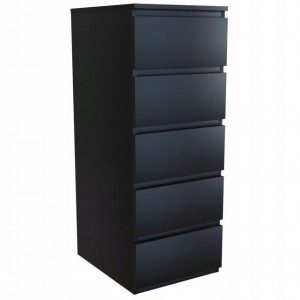 TECON101 - Comoda 40 x 45 x 111 cm, Negru-Mat