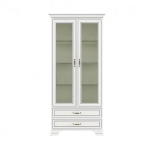 Vitrină cu sertare, woodline crem, 99x212x39,5 cm - TP147845