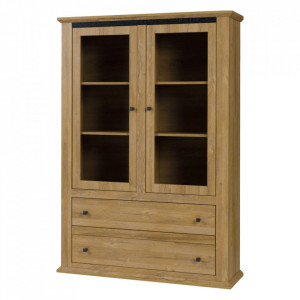 Vitrină, culoarea stejar grand, 125x40x180 cm - TP264768