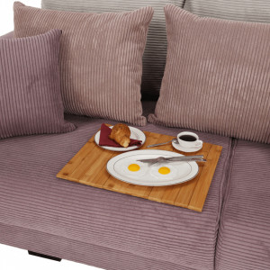 Zonă de depozitare/cotieră flexibilă canapea, bambus, natural - TP269803 - Img 3