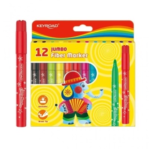 Carioca Keyroad JUMBO, 12 culori, varf gros - Img 1