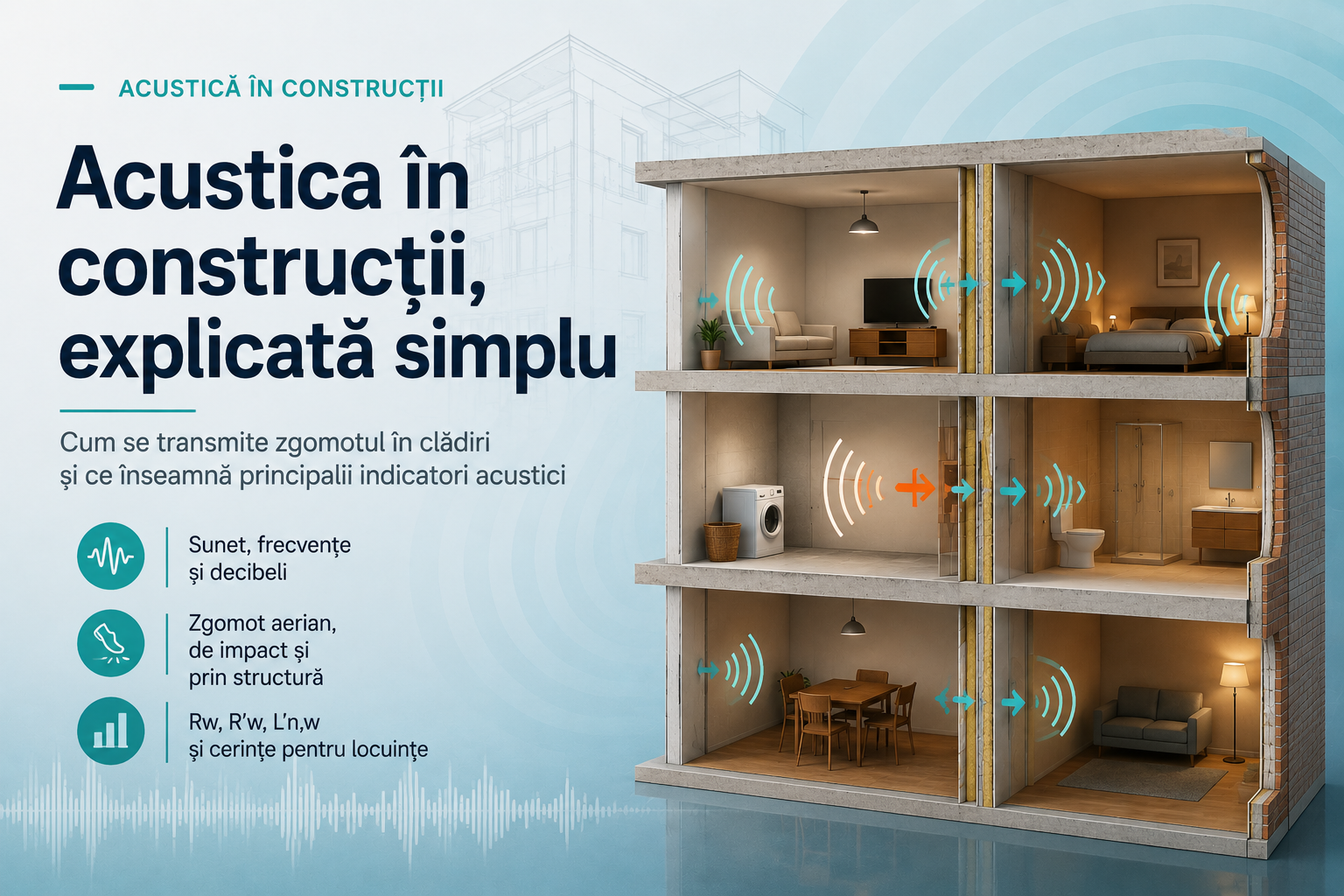 Acustica în construcții, explicată simplu