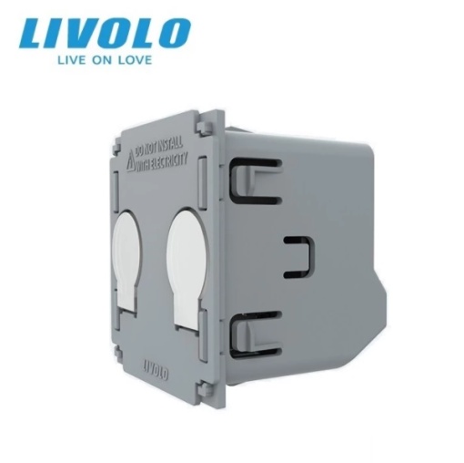 Modul Întrerupător Livolo, dublu tactil, cap scara / cap cruce, wireless - control din telecomanda RF, Generatia Noua