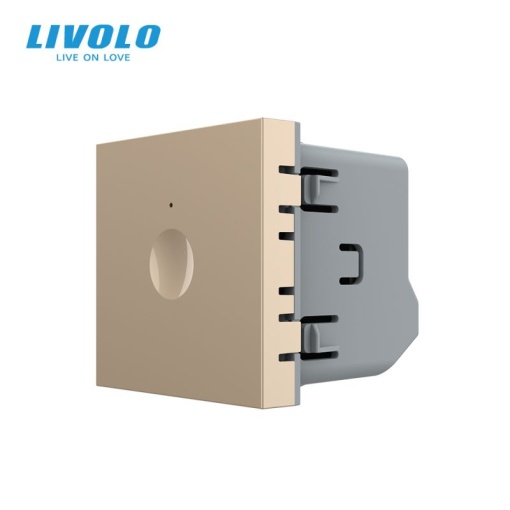 Modul Întrerupător Livolo, simplu tactil, cap scara / cap cruce, auriu