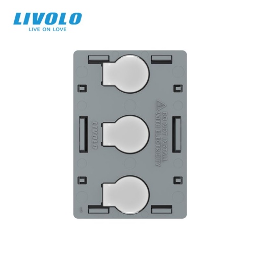 Modul Întrerupător Livolo, triplu, standard italian, control telecomanda RF, 3M