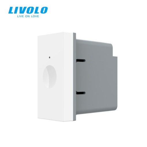 Modul Întrerupător Livolo, simplu tactil, 1M, cap scara / cap cruce, alb