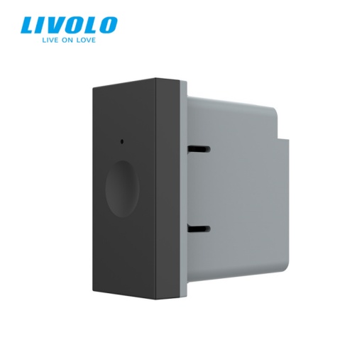 Modul Întrerupător Livolo, simplu tactil, 1M, cap scara / cap cruce, negru