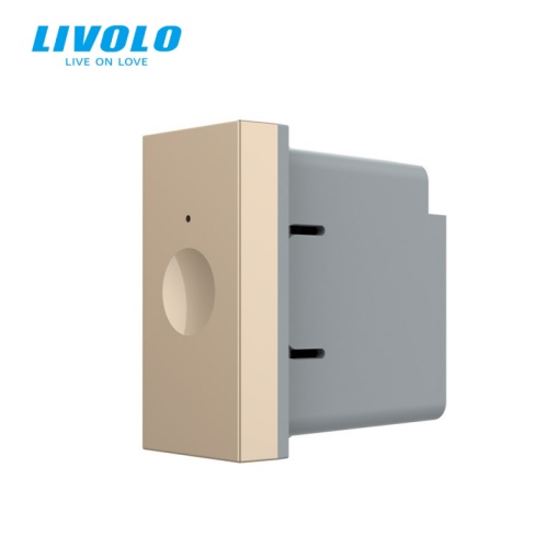 Modul Întrerupător Livolo, simplu tactil, 1M, cap scara / cap cruce, auriu