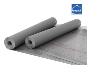 Ampatop Protecta plus, 75m², 150cm × 50m - Membrană de acoperiș 200 g/mp, cu benzi adezive integrate, pentru acoperisuri cu panta incepand cu 10 grade