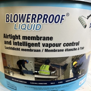 Blowerproof Liquid Spray 11,4 kg – Membrană lichidă albă certificată pentru etanșare la aer și protecție radon - Img 9