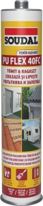 Mastic poliuretanic Soudal PU Flex 40FC, pentru beton si metal, alb, 300 ml