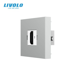 Modul priza Livolo, HDMI 2M, gri