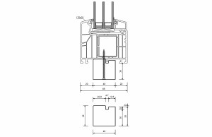 Profil de inaltare solbanc Blaugelb pentru ferestre ALUPLAST 30x40x1200 mm - Img 2