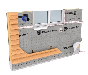 Ampatop Aero plus, 75m², 150cm x 50m - Membrana de acoperiș și fațadă cu benzi adezive integrate pe ambele părți - Img 4