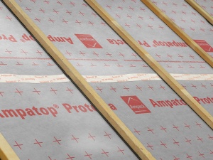 Ampatop Protecta plus, 75m², 150cm × 50m - Membrană de acoperiș 200 g/mp, cu benzi adezive integrate, pentru acoperisuri cu panta incepand cu 10 grade - Img 3