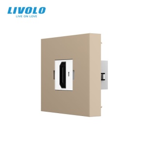 Modul priza Livolo, HDMI 2M, auriu