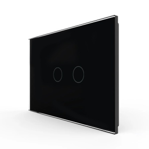 Panou Livolo Intrerupator Dublu cu Touch din sticla, standard italian, alb