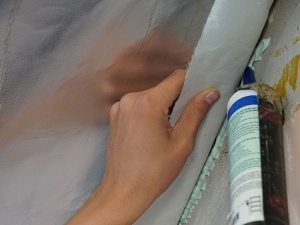 Ampatex A primo plus, 1,2 m x 35 m, 42 m² - Barieră de vapori incombustibilă A2-s1,d0, Sd 50 m, cu benzi adezive integrate, pentru izolații insuflate, acoperiș și pereți - Img 4