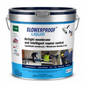 Blowerproof Liquid Spray 11,4 kg – Membrană lichidă certificată pentru etanșare la aer și protecție radon