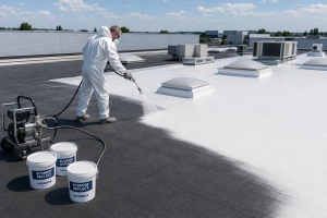 ECOROOF REFLECT – acoperire reflectorizantă pentru reducerea încălzirii acoperișului, 22kg
