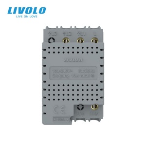 Modul Întrerupător Livolo, dublu, standard italian, cap scara / cap cruce, control telecomanda RF, 3M