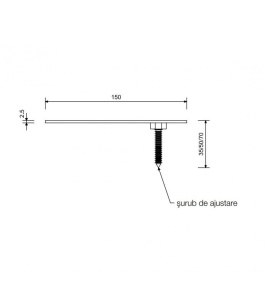 Ancora metalica 150/90 mm, pentru montaj ferestre si usi, cu surub de ajustare - Img 3