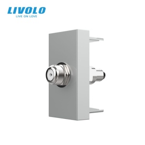 Modul priza Livolo, TV Satelit, 1M, gri