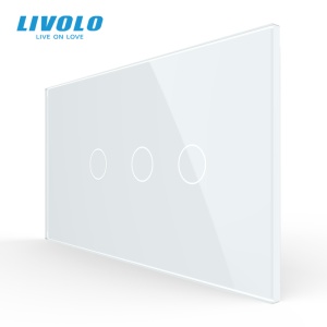 Panou Livolo intrerupator simplu + dublu pentru doza 4M, alb