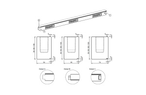 Profil de inaltare universal 100x64x1175mm pentru uși și ferestre, solbanc - Blaugelb - Img 3