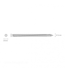 Surub montaj cu cap plat, blaugelb, ZK-T30 7,5x152 mm vz (100/set) - Img 2