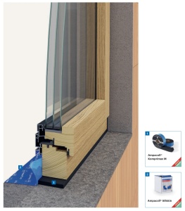 Ampacoll Komprimax M, 80/10-20mm - 73 x 6m - Bandă multifuncțională precomprimată - Img 2