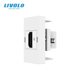 Modul priza Livolo, HDMI 1M, alb