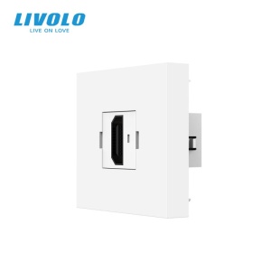 Modul priza Livolo, HDMI 2M, alb