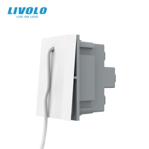 Modul Întrerupător Livolo de urgenta, cu fir de tragere, 1M, alb