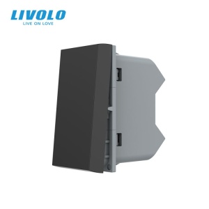 Modul Întrerupător Livolo mecanic simplu, cap scara, 1M, negru