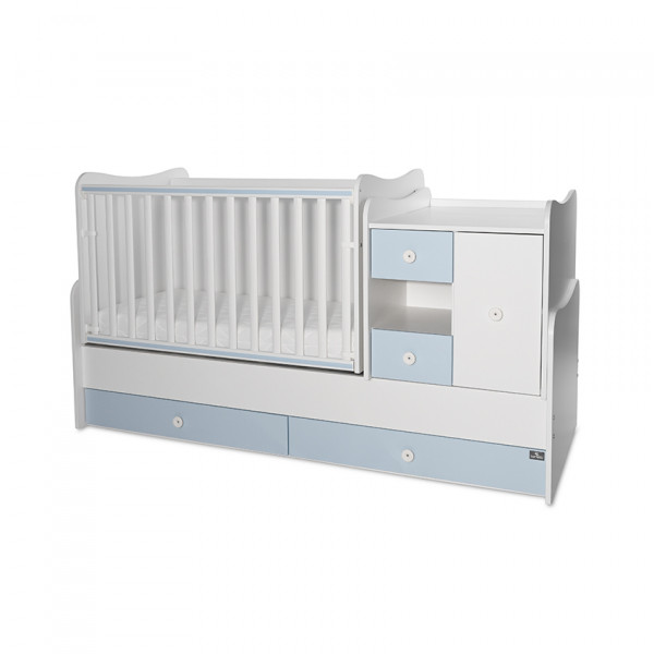 Бебешка кошара Lorelli MiniMAX 190/72 цвят БЯЛО/BABY BLUE