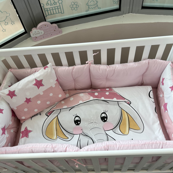 Бебешки спален комплект Сладки Сънища Розови - Img 1
