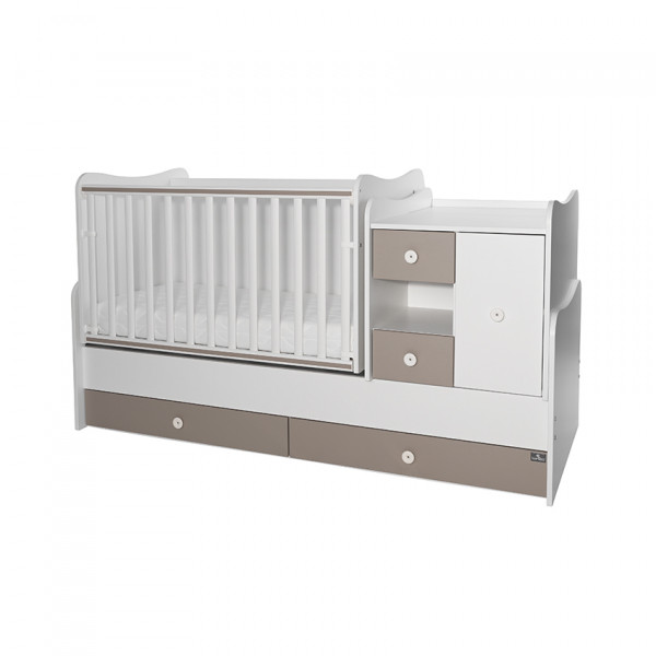 Бебешка кошара Lorelli MiniMAX 190/72 цвят БЯЛО/STRING
