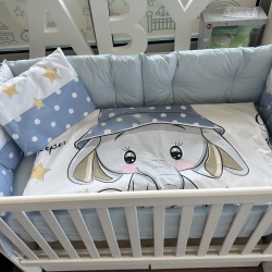 Бебешки спален комплект Сладки Сънища Син Ластик Цип Comfort Line