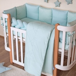 Бебешки спален комплект VERES LUMINA BABY LUX Мента - Img 6
